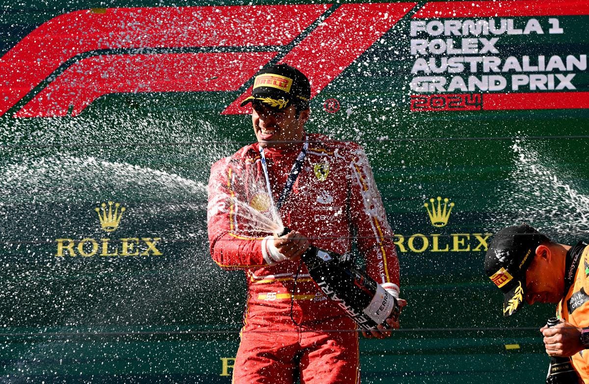Formula One Australian Grand Prix | Carlos Sainz wins after Verstappen  retires early with engine fire - The Hindu
