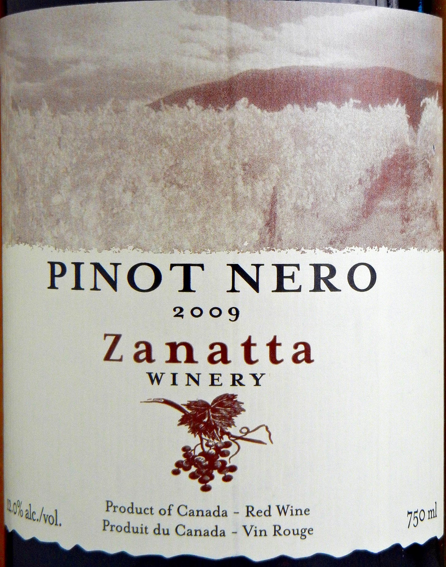 Zanatta Pinot Nero 2009 Label - BC Pinot Noir Tasting Review 26