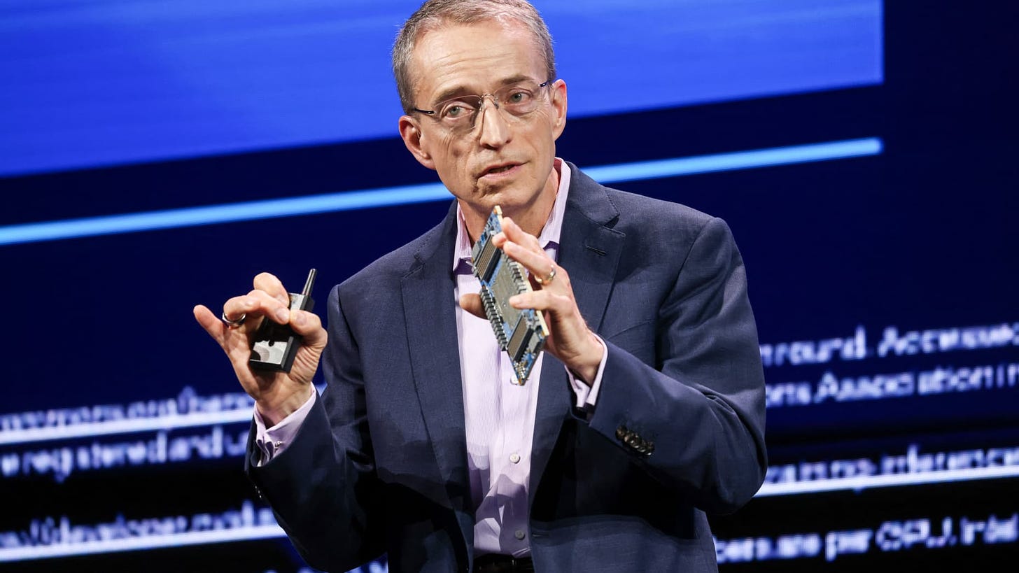 Intel CEO Pat Gelsinger delivers a speech at Taipei Nangang Exhibition Center during Computex 2024, in Taipei on June 4, 2024. (Photo by I-Hwa CHENG / AFP) (Photo by I-HWA CHENG/AFP via Getty Images)