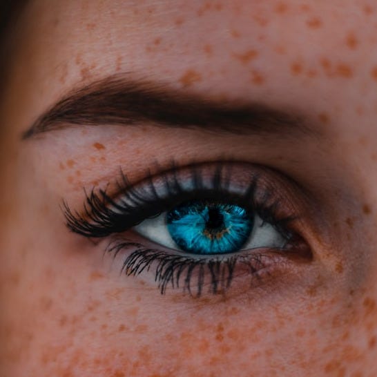 woman with blue eyes