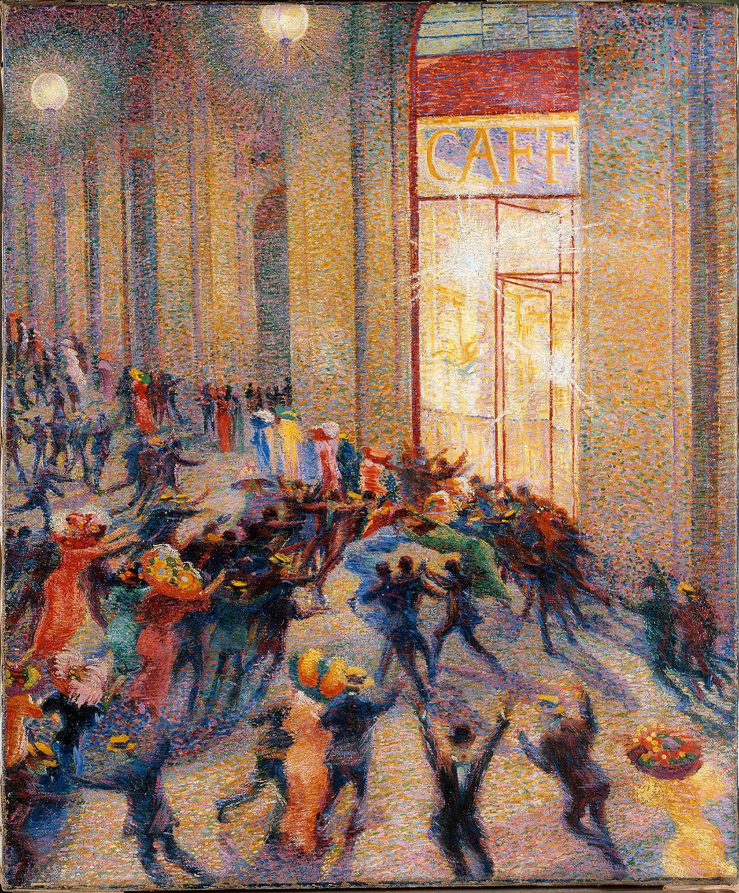 Riot in the Galleria - Umberto Boccioni