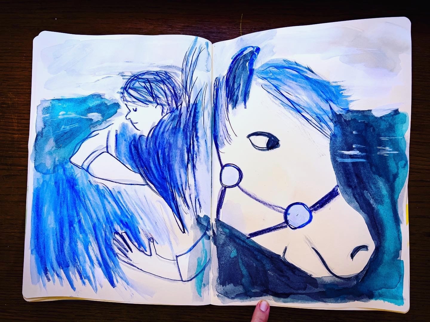 sketchbook illustration of a horse by Beth Spencer