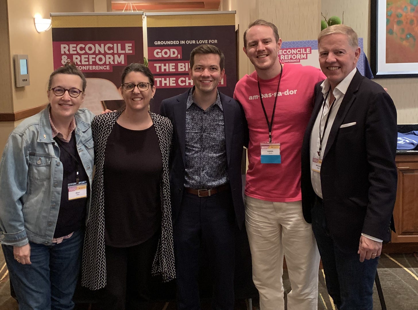 Sally, Karen, Matthew, Gabriel, and Per-Olaf at the Reformation Project Conference 2023