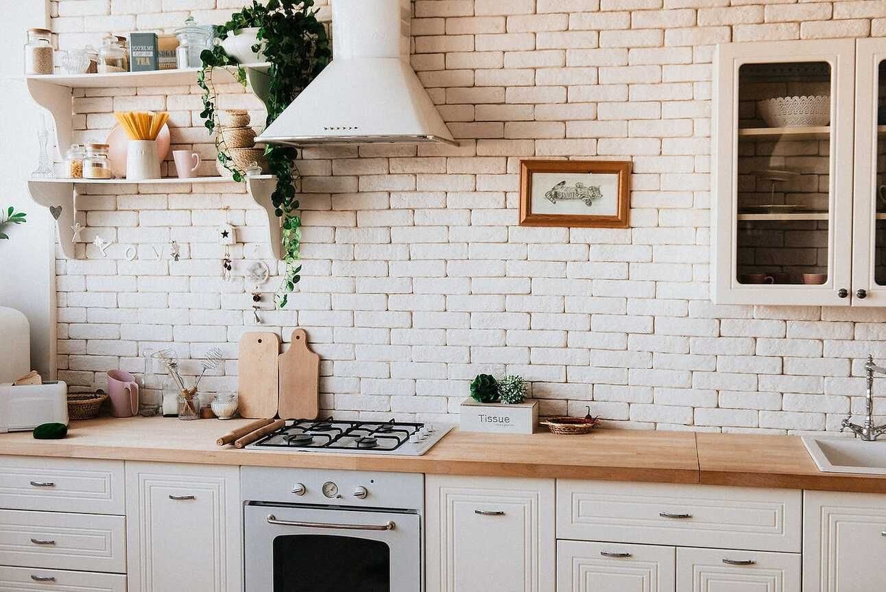 A classic white Berlin apartment kitchen.