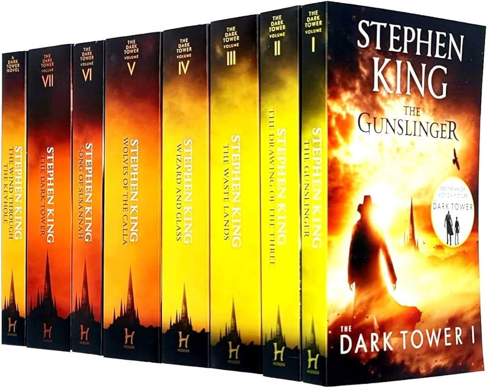 The Dark Tower Series Books Volume 1 - 8 Collection Set by Stephen King  (Gunslinger, Drawing Of The Three, Waste Lands, Wizard and Glass, Wolves of  ...