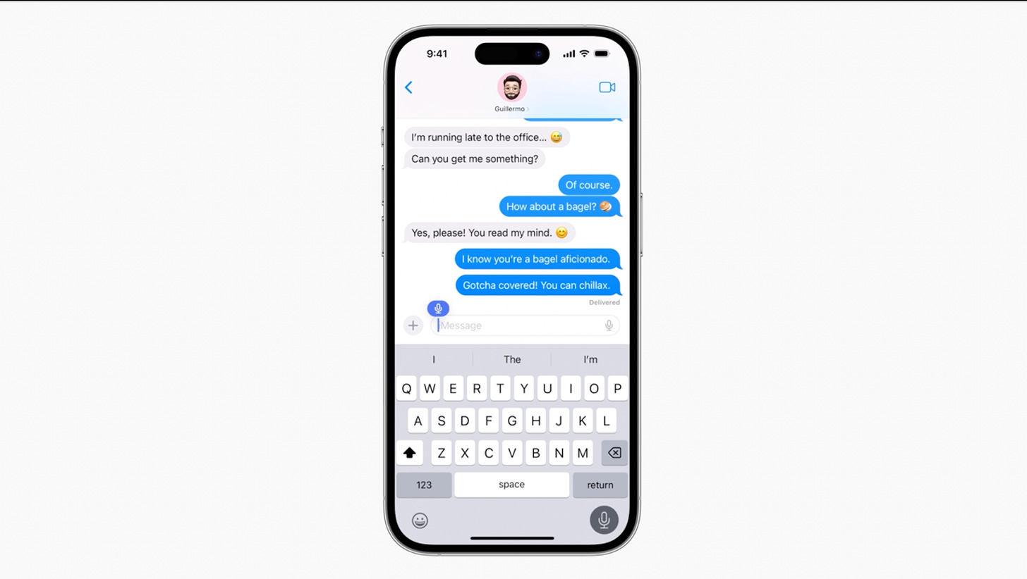 Apple iOS 17 Messages app screenshot