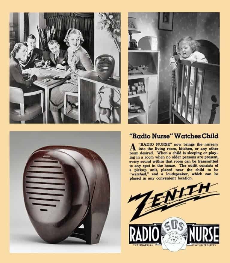 Advert for the Zenith Radio Nurse, Isamu Noguchi’s Baby Monitor, 1938.