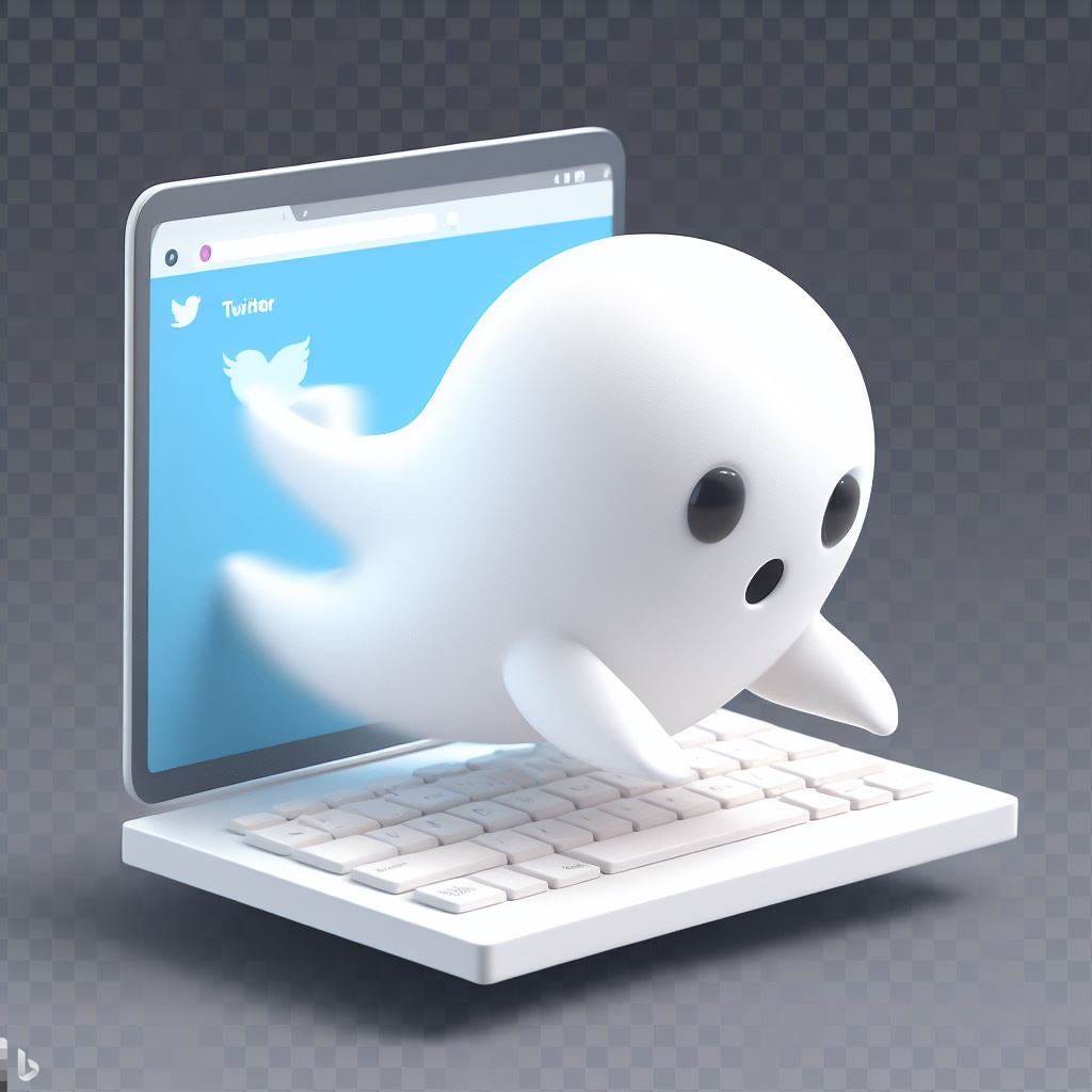 ghost using twitter