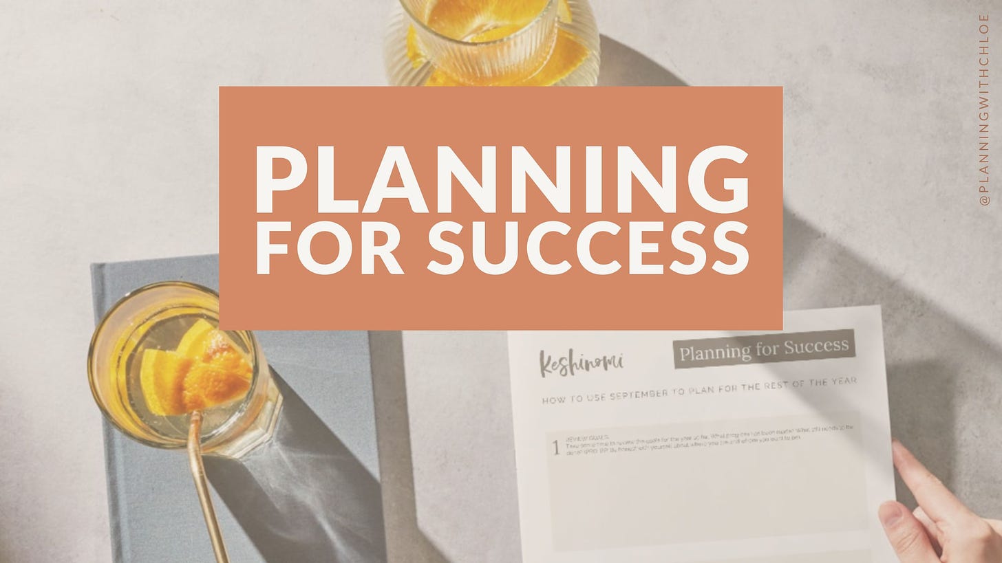 September Planning for Success