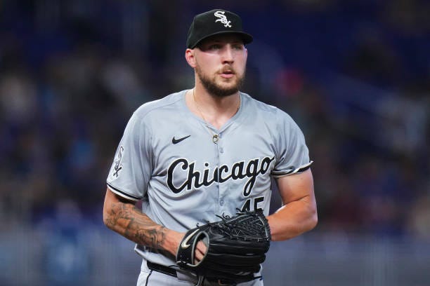 Garrett Crochet of the Chicago White Sox throws a pitch during a game against the Miami Marlins at loanDepot park on July 06, 2024 in Miami, Florida.