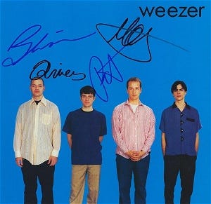 Weezer Signed Blue Album