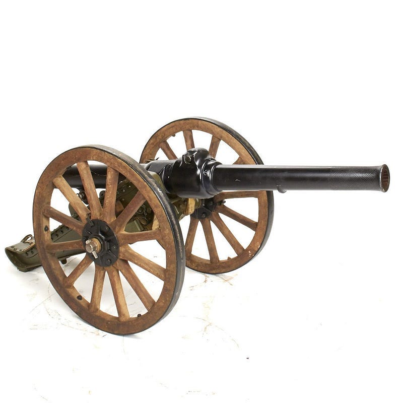 An image of British RML 2.5 inch Jointed Mountain Cannon