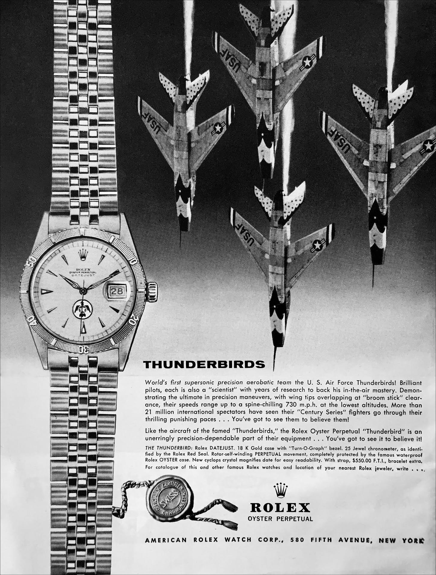 Welcome to RolexMagazine.com...Home of Jake's Rolex World  Magazine..Optimized for iPad and iPhone: The Complete History of The Rolex  Thunderbird...