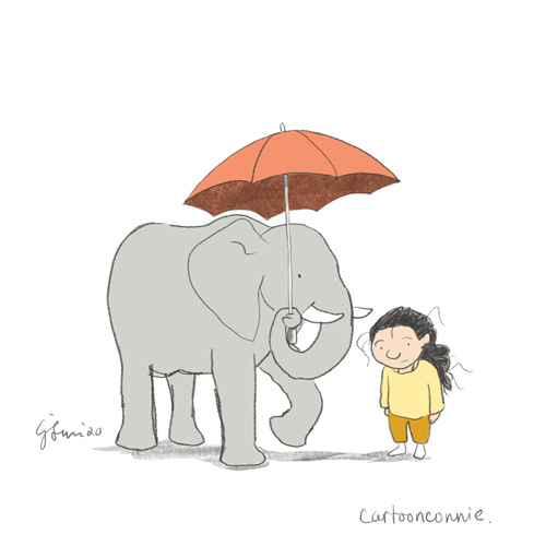 sketchbook, illustration, elephant, connie sun, cartoonconnie