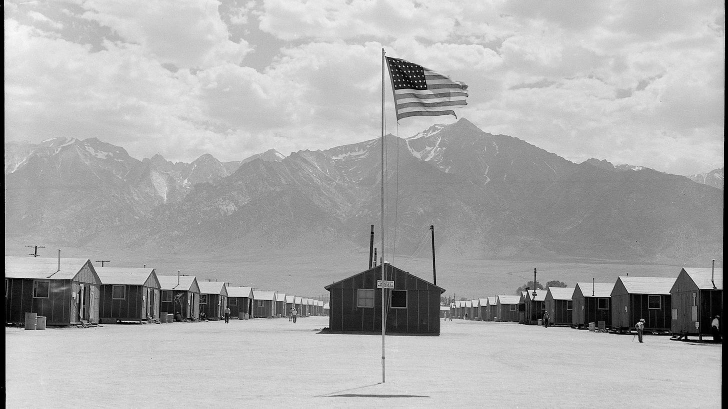 Rarely Seen Photos of Japanese Internment - Barracks at the internment camp in Manzanar, Calif ...