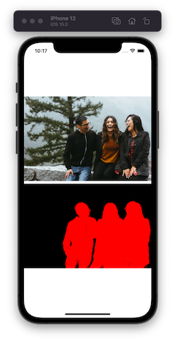 Person segmentation Core Image filter iOS 15