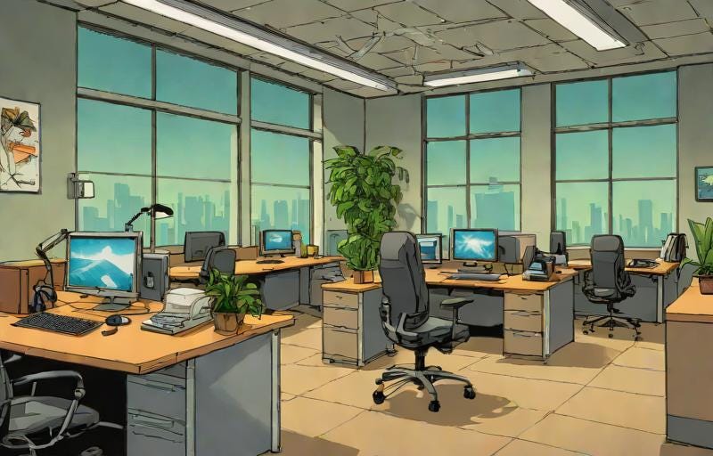 AI image of an office