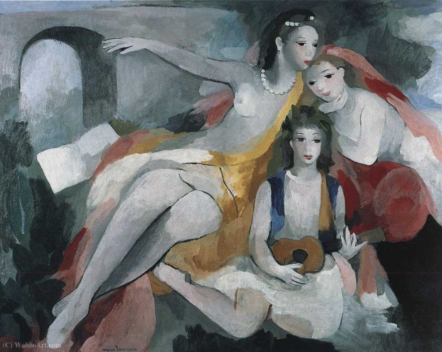 Marie Laurencin -Trois jeunes femmes ,1953 | Art, Artist, Painting