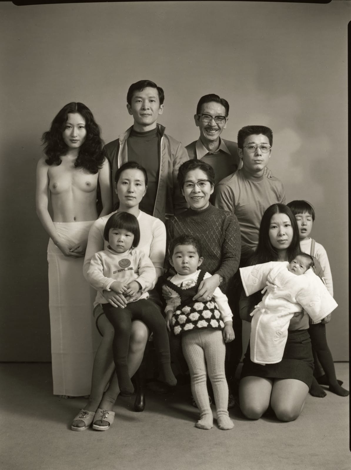 Masahisa Fukase, Family, To the far left is a student actor named O, my  brother Toshiteru,