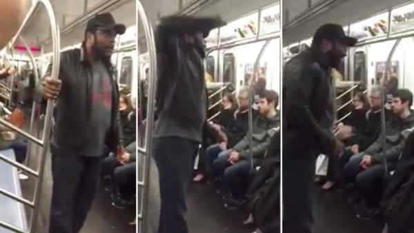 walking dead chad l coleman subway rant nyc 2015