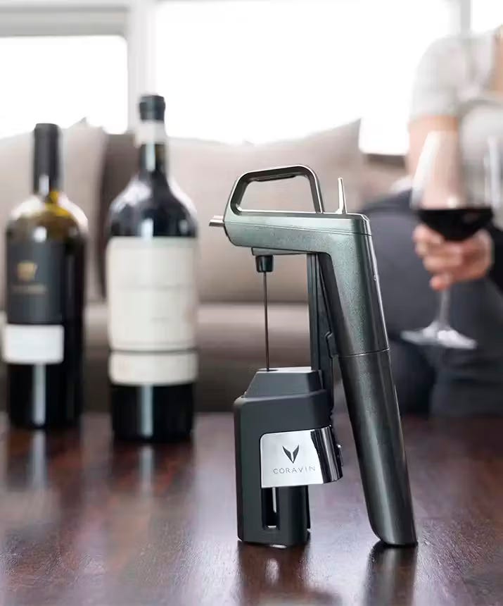 Coravin Model Six Advanced - Wine Preservation System and Aerator - Mica -  Includes 3 Argon Gas Capsules