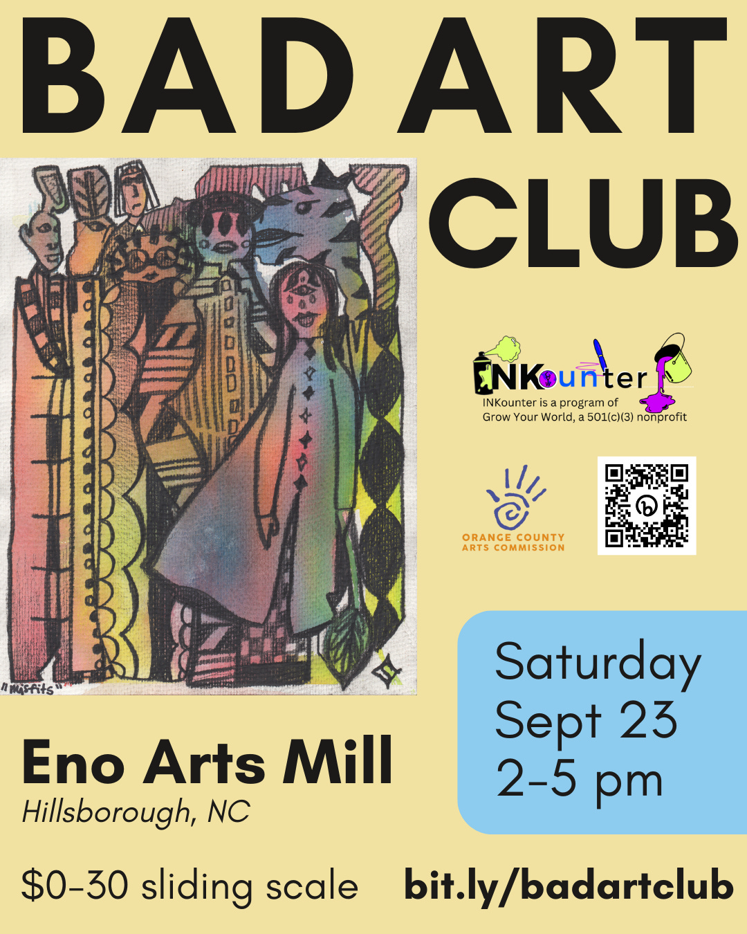 Promo poster for Bad Art Club: September