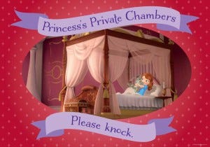 Disney Sofia Please Knock Poster