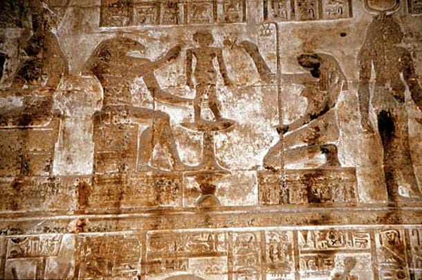 Androgynous beings Khnum and Thoth create humans on a potter’s wheel Androgynous beings Khnum and Thoth create humans on a potter’s wheel