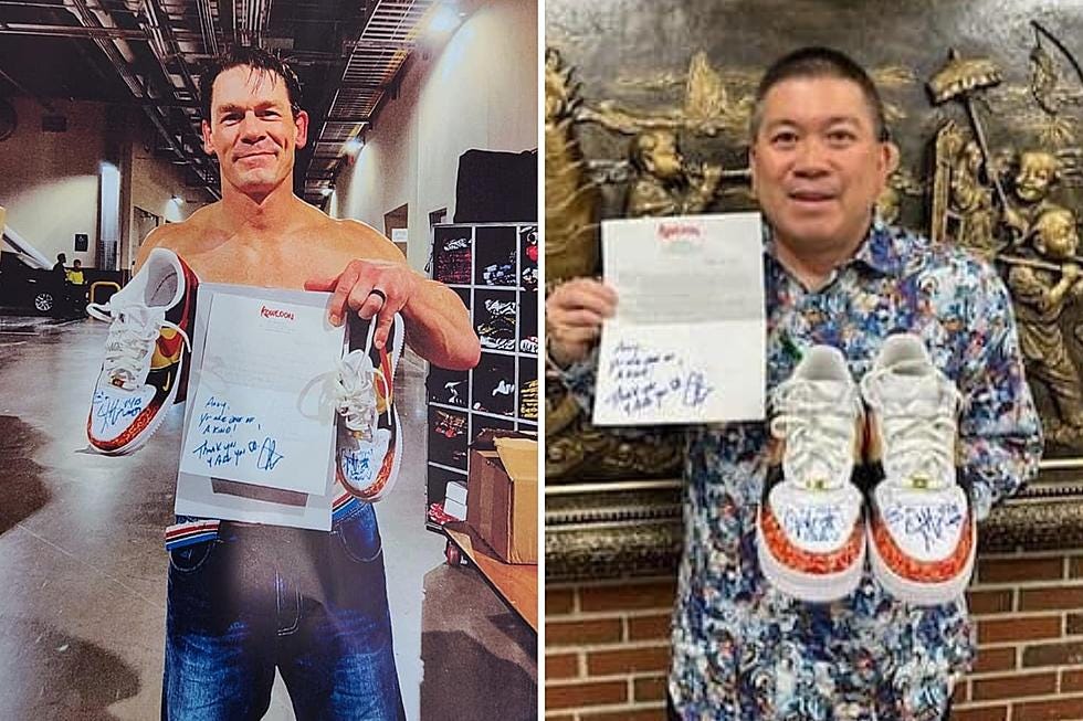 John Cena Sends His WrestleMania Sneakers Back to Saugus&#8217; Kowloon Restaurant