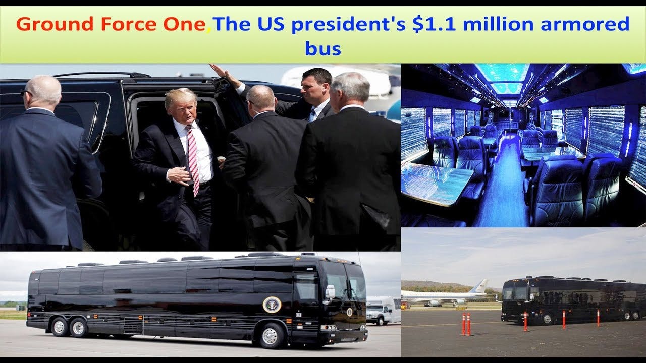 Ground Force One,The US president's $1.1 million armored bus - YouTube