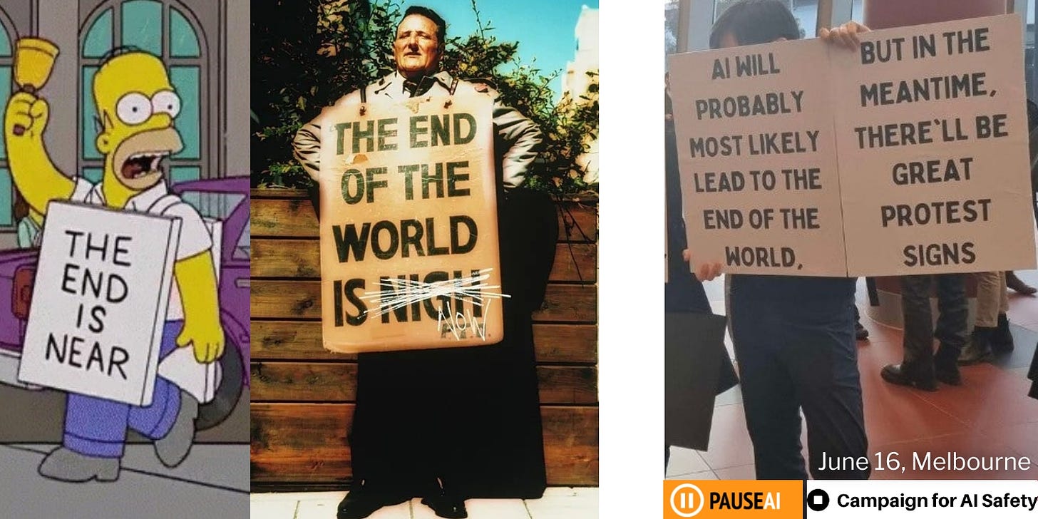 6. Campaign for AI Safety PauseAI The End of the World protest sign Melbourne 2023
