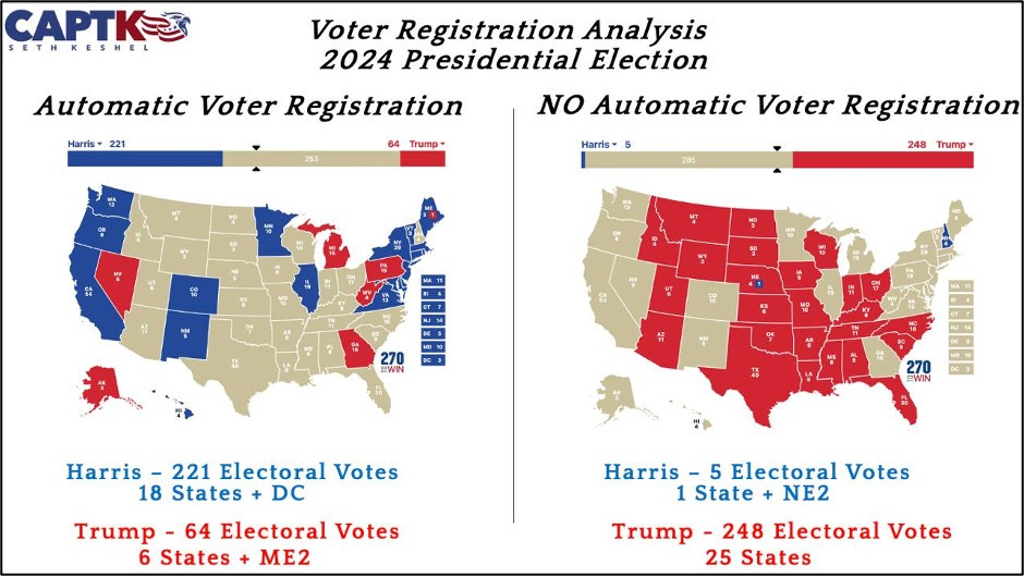 A map of the united states with red and blue states

Description automatically generated