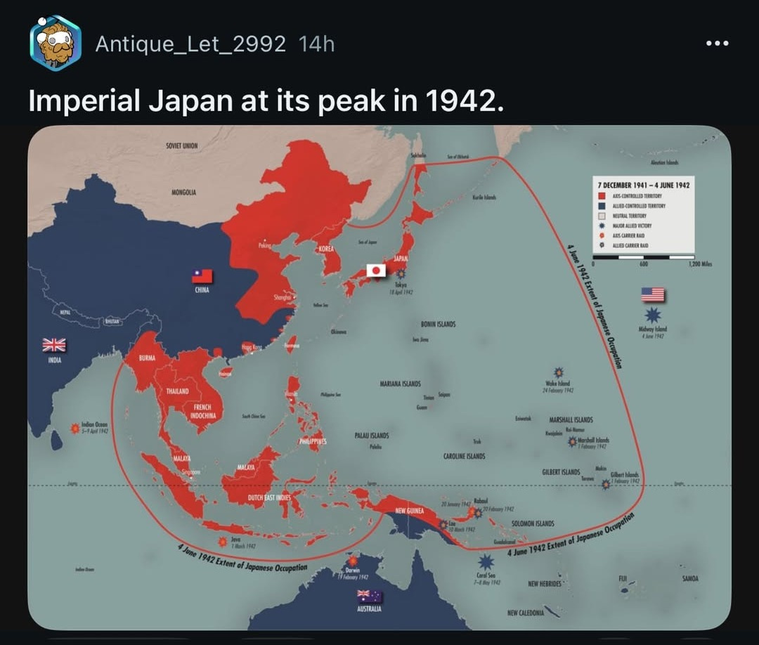 Imperial Japan’s Territorial Peak in 1942 Mapped Imperial Japan’s Territorial Peak in 1942 Mapped