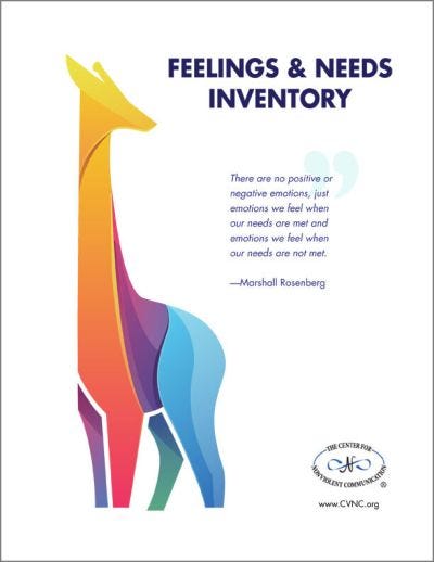 Feelings and Needs Inventory cover page