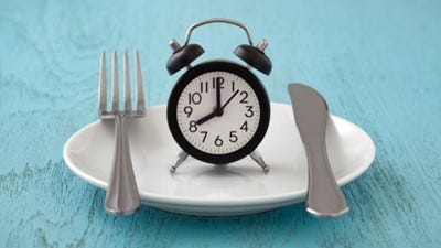 clock on plate 