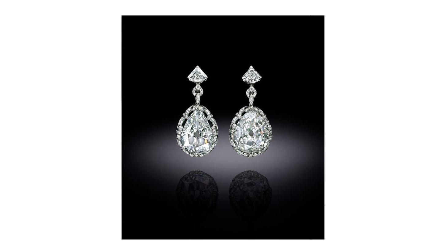 Diamond earrings supposedly belonging to Marie Antoinette.