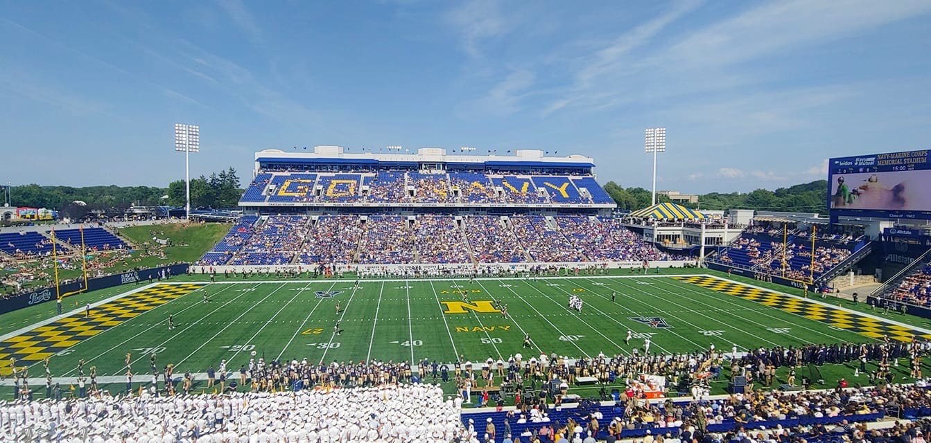 Memorial Stadium, home of the Navy Midshipmen