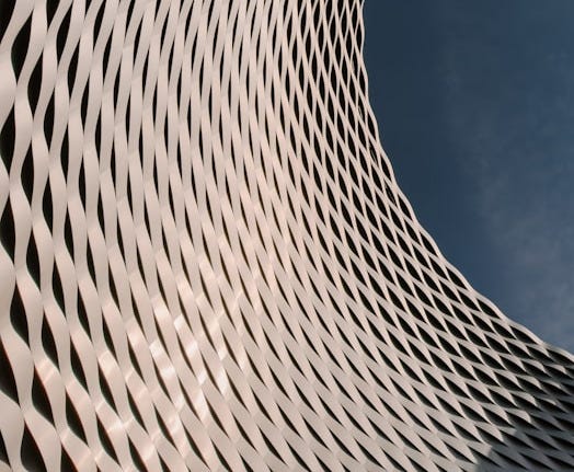 a circular hole in the side of a building a circular hole in the side of a building
