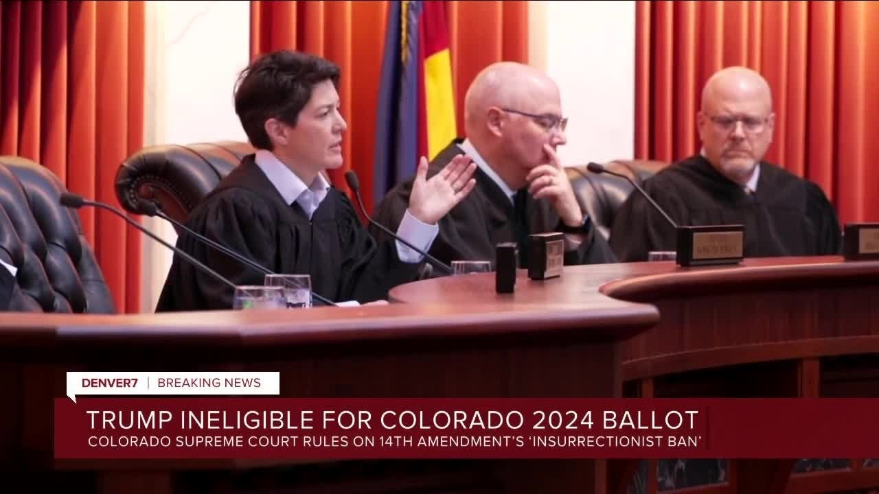 Colorado Supreme Court bars Trump from the state's ballot under  Constitution's insurrection clause - YouTube