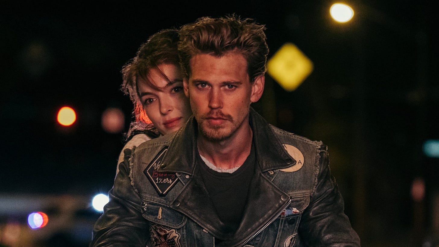 Jodie Comer and Austin Butler in The Bikeriders