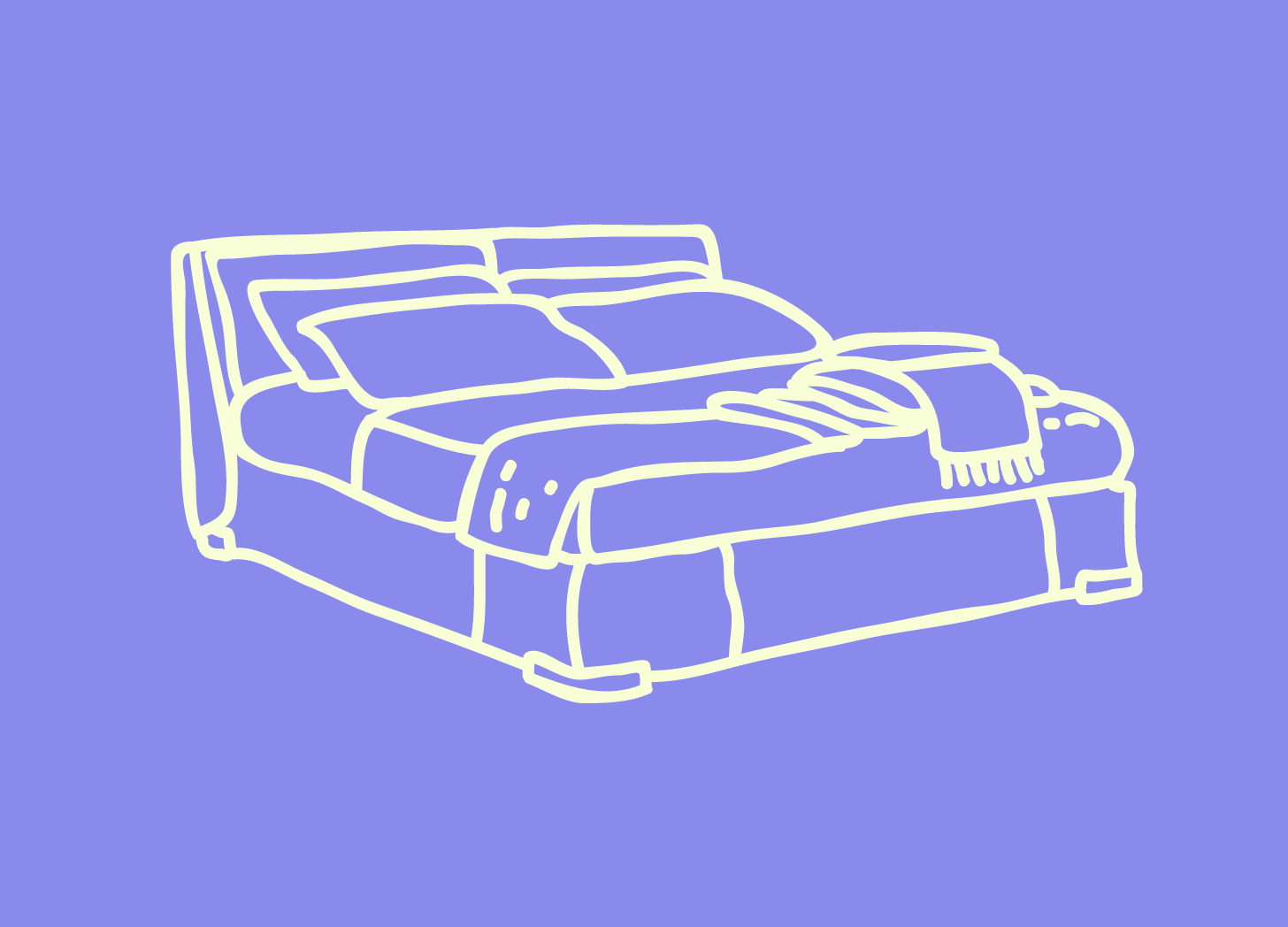 A doodle of a bed.