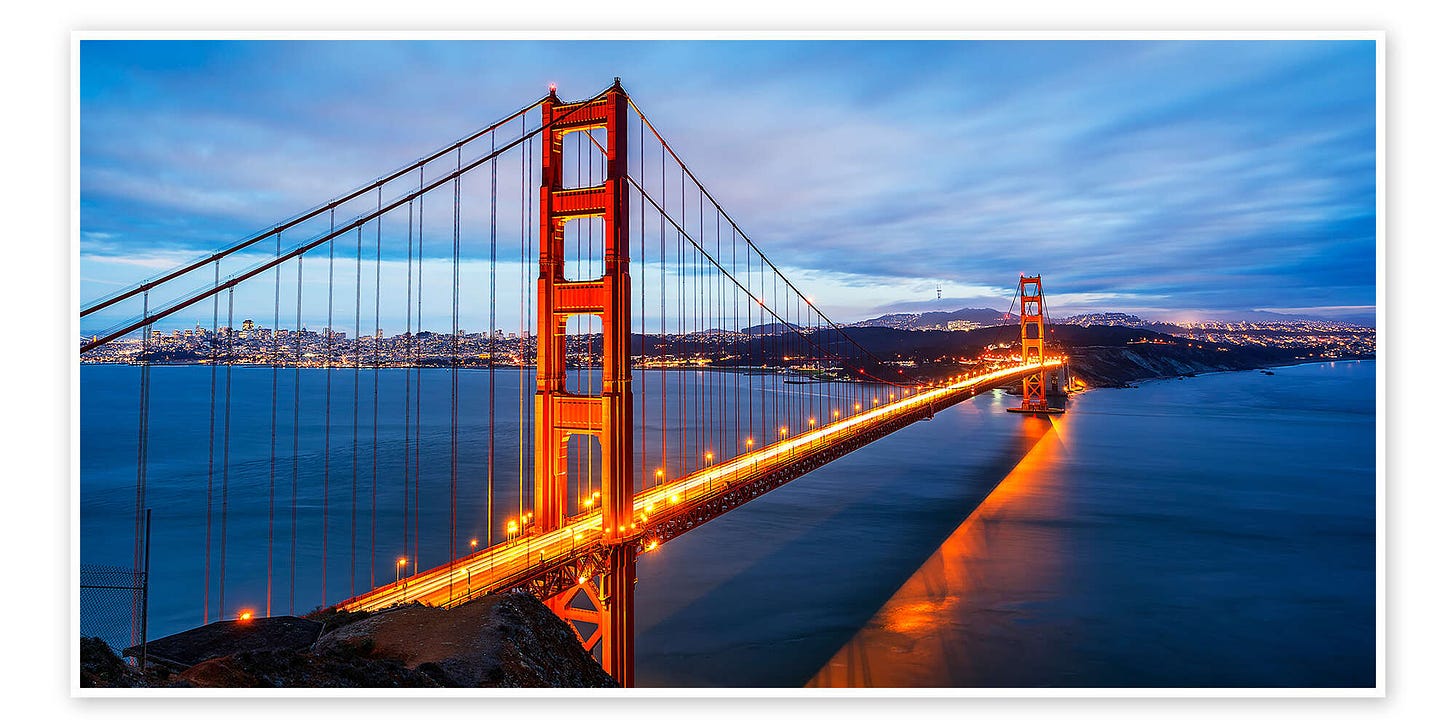 Golden Gate Bridge, San Francisco print by Editors Choice | Posterlounge