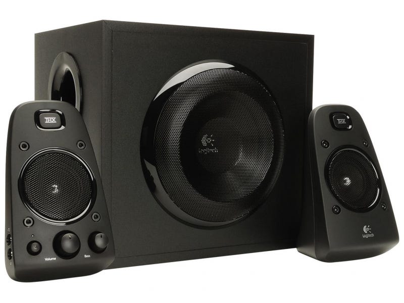 logitech z623 speaker system with subwoofer images