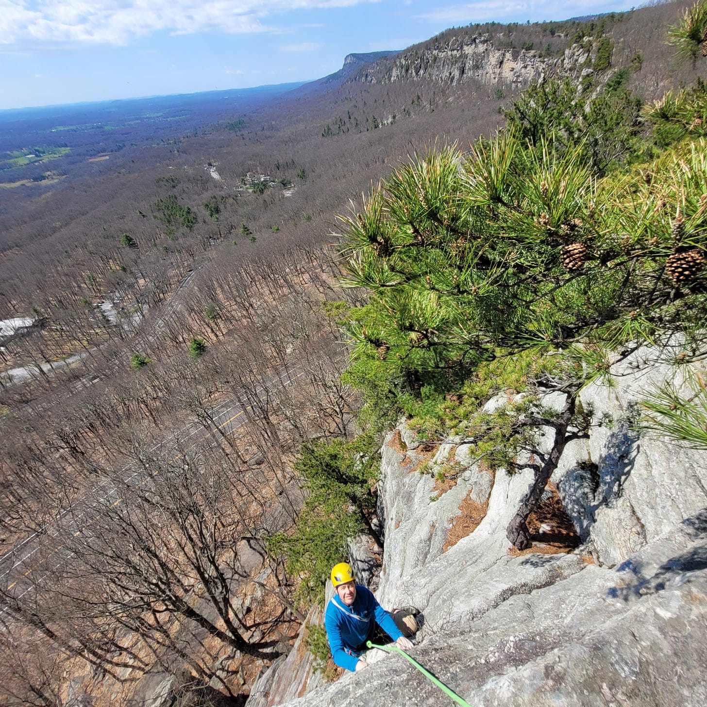 spring time rock climbing in the Gunks of Upstate New York