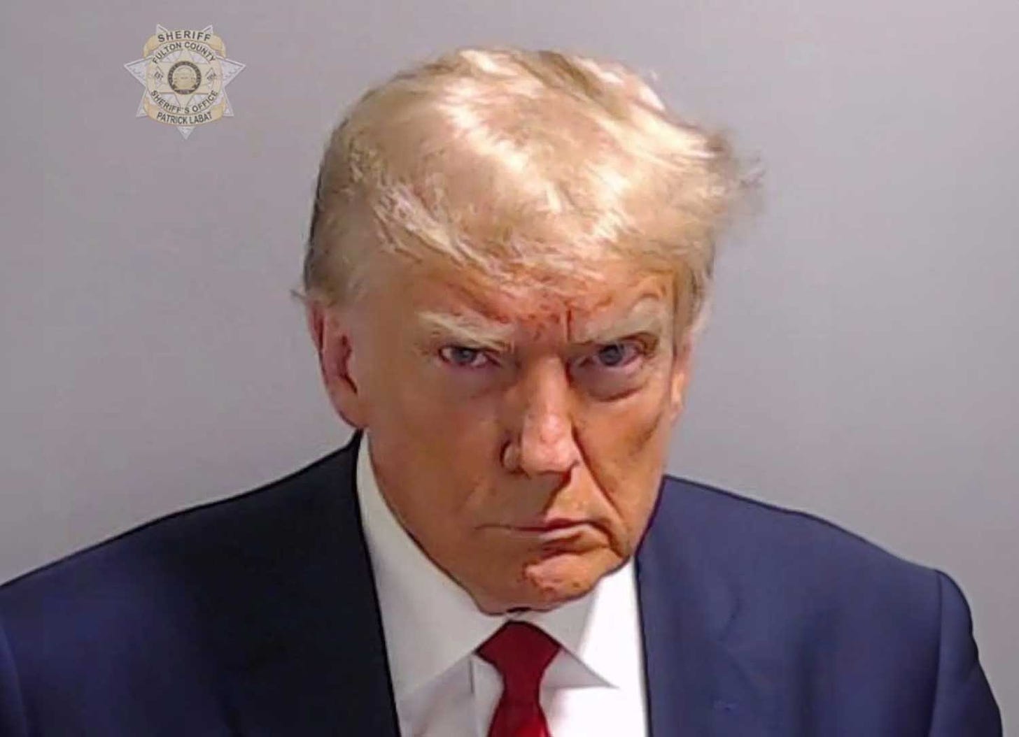 Image: Donald Trump booking portrait, courtesy Fulton County Jail