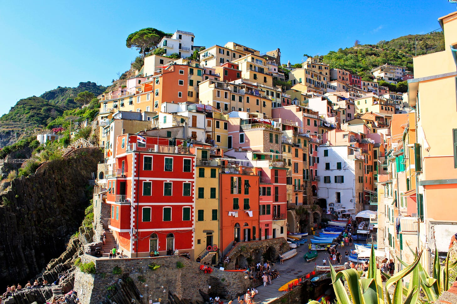 Riomaggiore, Italy, a seaside city with colorful buildings