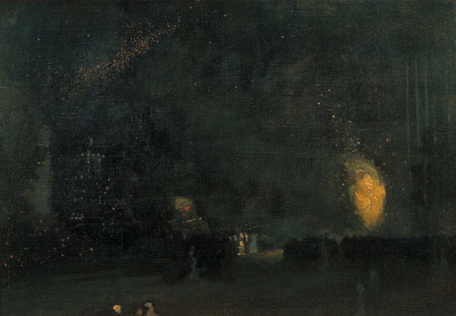 Nocturne: Black and Gold - The Fire Wheel', James Abbott McNeill Whistler,  1875 | Tate
