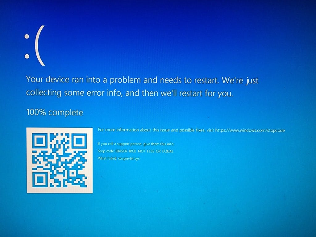 Windows 10 Blue Screen of Death - DRIVER IRQL NOT LESS OR … | Flickr