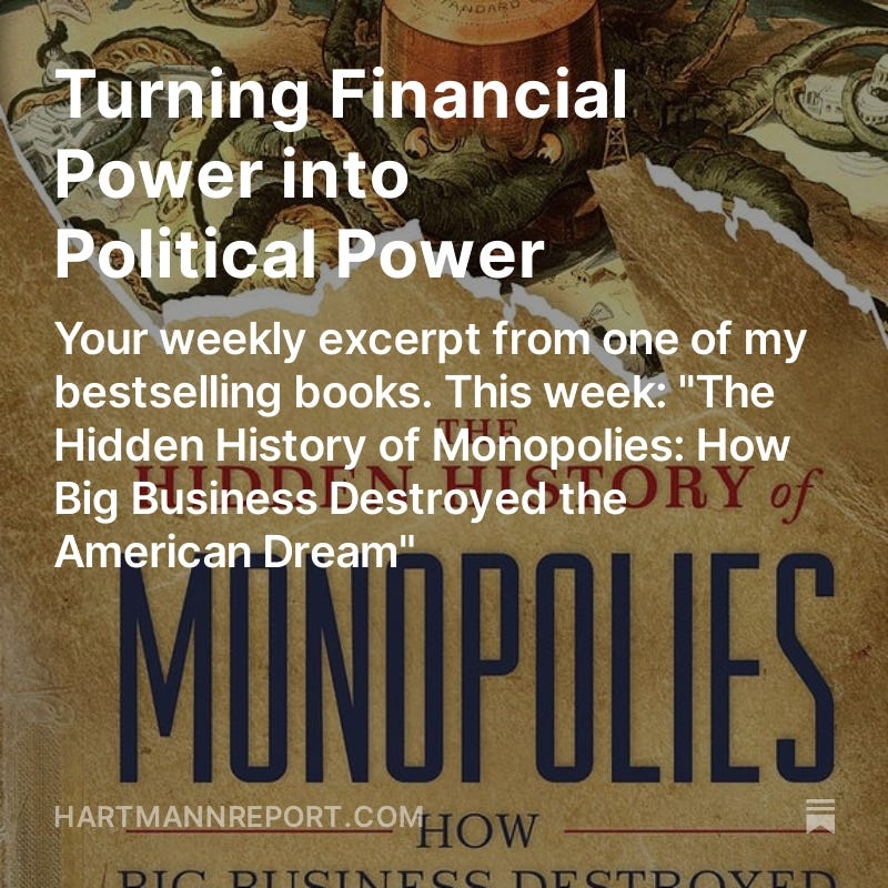 Turning Financial Power into Political Power