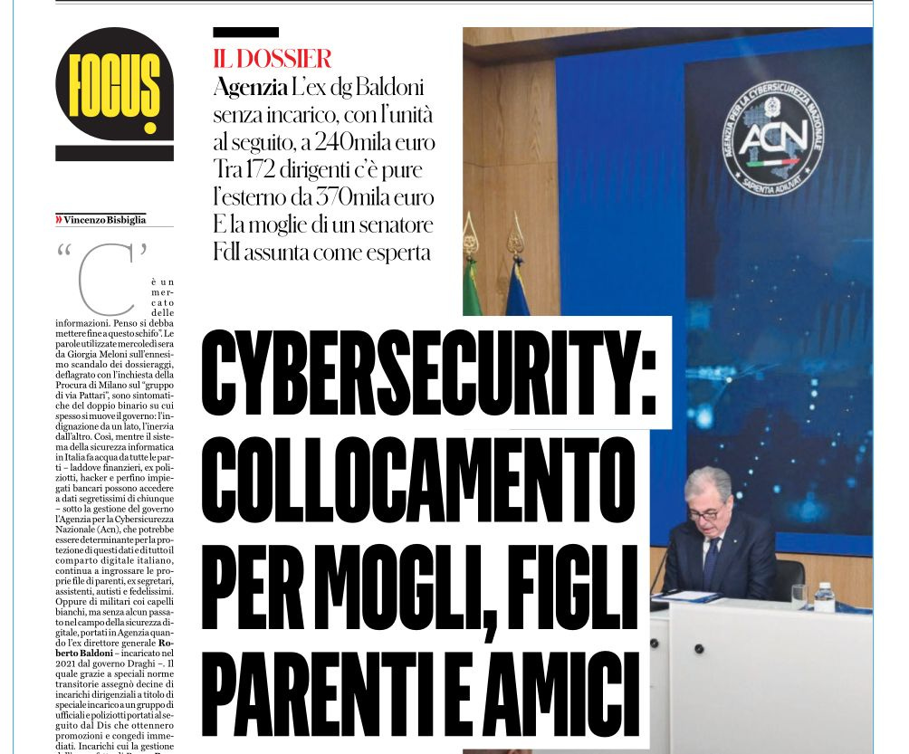 Pagina principale articolo su ACN